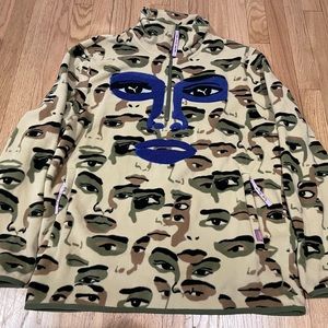 Puma Kidsuper Studios Fleece Half-Zip Sweater Sweatshirt Faces
